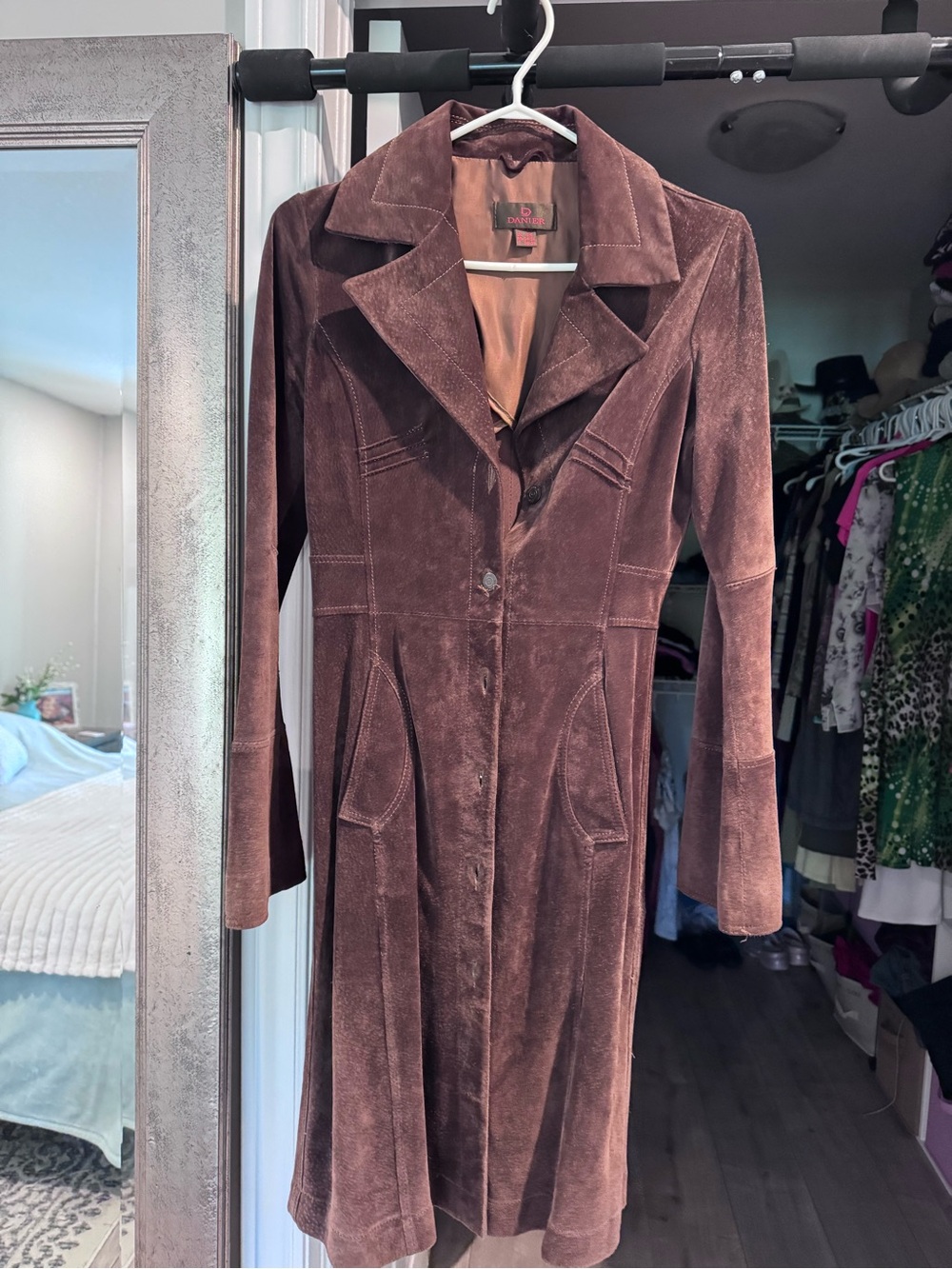 Danier Brown Suede Trench Coat